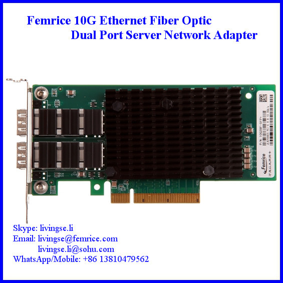 Quality 10 Gigabit Optical Fiber Server Application NIC SFP+ LAN Card Intel X520-SR2 for sale