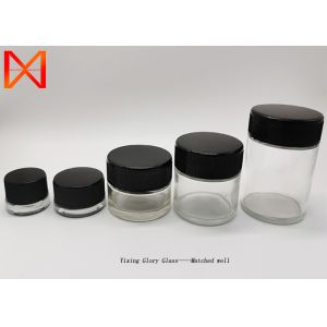 Buy cheap Wax Recycled 4 Oz Glass Cosmetic Jars 60mm Diameter Plastic Cap Long Durable from wholesalers