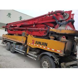 Buy cheap Red 2011 Junjin 52m on Benz. Euro III Used Concrete Pump Vibrating Amplitude 2.6mm from wholesalers