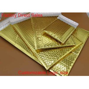 Buy cheap 2 Sealing Sides Metallic Bubble Wrap Envelopes Rainbow With Light Bubble Linings from wholesalers