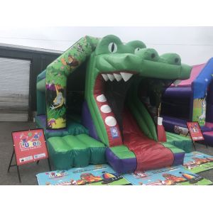 Buy cheap 210D Crocodile Inflatable Bouncer Castle Jumping House With Slide from wholesalers