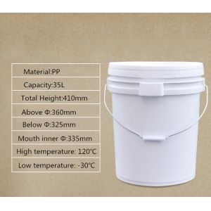 Transparent Round Pail for Children Toys Packing 35L 7 Gallon Recycled Plastic