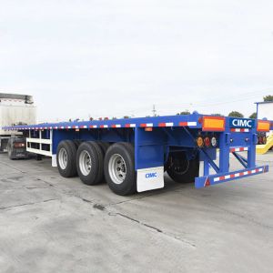 Buy cheap 50mm Kingpin 60T 3 Axle 40Ft Flatbed Container Trailer from wholesalers