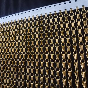 Buy cheap Custom Color Decorative Aluminum Double Hook Fly Screen Mesh Curtain For Space Divider from wholesalers