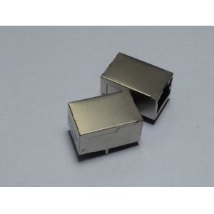 Buy cheap Tab Down Ethernet 10 Pin RJ45 Connector PCB Mount With Integrated Transformer Side Entry from wholesalers