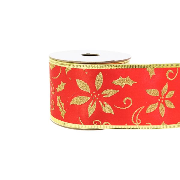factory wholesales red ribbon award ribbon wired christmas ribbon
