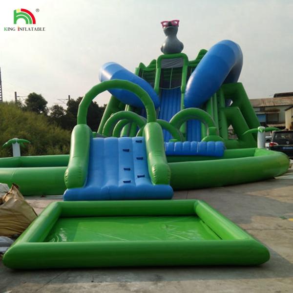 Tarpaulin Inflatable Water Slide Commercial Giant Adult Amusement Park Water