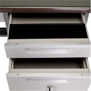 OEM Office Computer Desk Table Steel Reception Desk Cyber Cam Lock