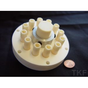 Buy cheap Customized Advanced Technical Ceramics Pump Flange Plate Oxide Acid Resistant from wholesalers