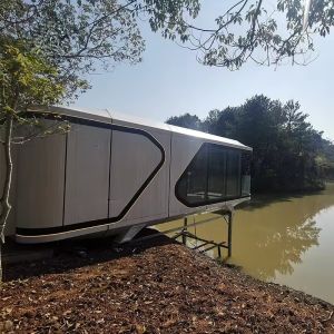 China Durable Outdoor Space Capsule Customized Space Capsule Home Prefabricated  on sale