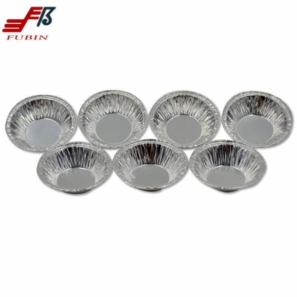 Quality Fubin Aluminium Foil Baking Tray 3'' Egg Tart Foil Cup for sale