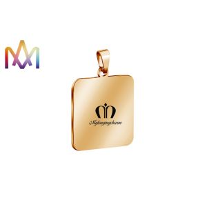 Buy cheap SS304 Polished Rectangle Dangle Custom Engraving Charms from wholesalers