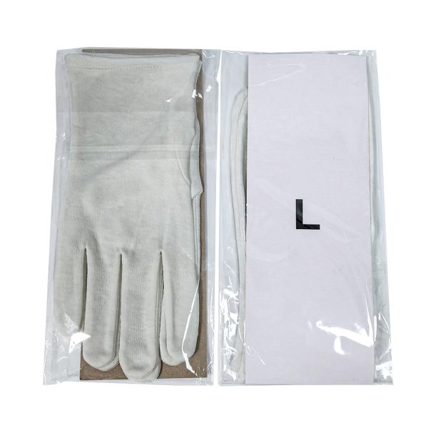100% Cotton White Work Gloves Sweat Absorbing Individually Wrapped