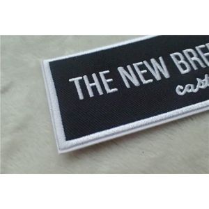 Buy cheap Washable Black Polyester Custom Clothing Patches / Adhesive Embroidered Patches from wholesalers