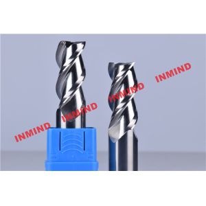 Buy cheap HRC50 End Mill Bits For Aluminum 3 Flute No Coating Grain Size 0.8 um Bright Surface from wholesalers