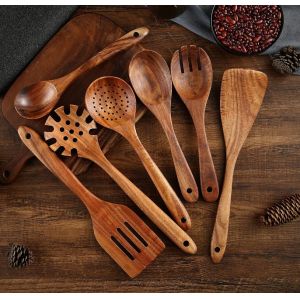 Buy cheap Eco Friendly Teak Wooden Utensil Set Multifunctional OEM Available from wholesalers