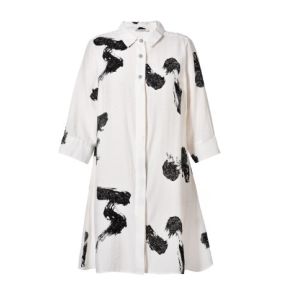 Buy cheap 2019 New Design Ladies' Blouse Modern Black Ink Printed For Spring Or Summer from wholesalers