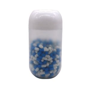 Customized 500ML PP Capsule Shape Plastic Food Storage Jar with Screw Cap