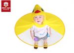 Cute Poncho Childrens Waterproof Raincoats Yellow Duck Single Person PVC/EVA