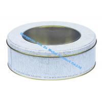 Buy cheap Promotional Round Tin Boxes Wholesale Cookie Gift Tins Clear Window Tin Case product