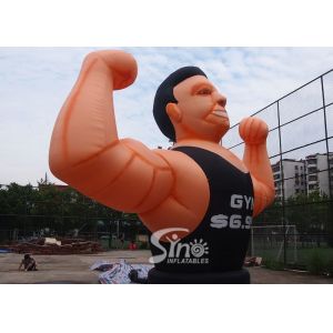 Buy cheap Advertising removable GYM inflatable muscle man for fitness promotion activities from wholesalers
