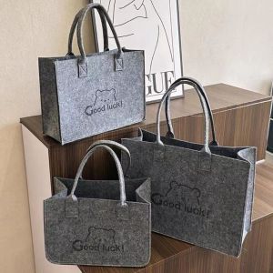 Commuting Simple Style Felt Shopping Handbag with Custom logo and Color Custom