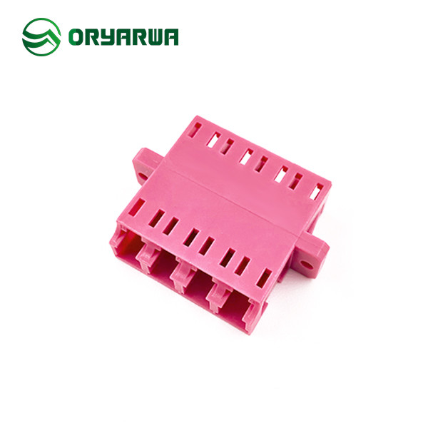Quality LC PC / UPC OM4 Quad Multimode Fiber Optic Adapter for sale