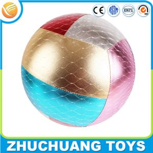 Buy cheap 25cm kids pvc inflatable plush fabric covered toy volleyball balls from wholesalers