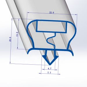 Buy cheap Extrusion Processing Service Custom Refrigerator Gasket with Magnet Strip from wholesalers
