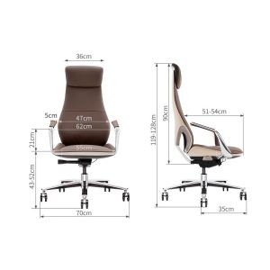Office Building Chair with Ergonomic Design and Synthetic Leather Material