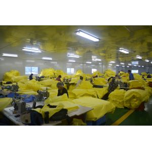 Buy cheap ISO 13485 blue Waterproof Patient 25GSM Disposable Lab Coats from wholesalers