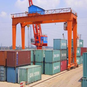 Buy cheap Heavy Duty U Type Double Girder Gantry Crane With Cabin Control Span 35m from wholesalers