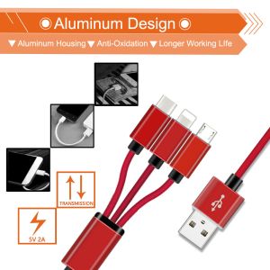 Buy cheap High Light Three In One Charging Cable Aluminum Alloy Housing for IOS Android Devices from wholesalers