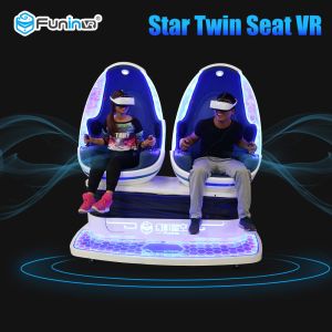 Blue + White 9D VR Simulator 2 Seats With 3D Deepoon E3 Glasses