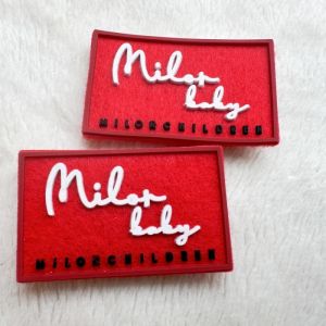 Buy cheap Nylon Flocked Silk-Screen Label (Black, Apparel Use) from wholesalers