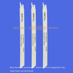 Buy cheap Recip Saw Blade M2 Bimetal 9" 225mm 14TPI for Cutting Steel Tube, Metal Sheet and Hard Wood,Reciprocating ,Power Tools from wholesalers