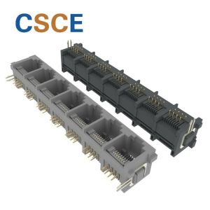 Buy cheap 5225 Series 1 x 7 RJ45 Modular Jack RJ45 PCB jack For PC Card / Switch / Router from wholesalers