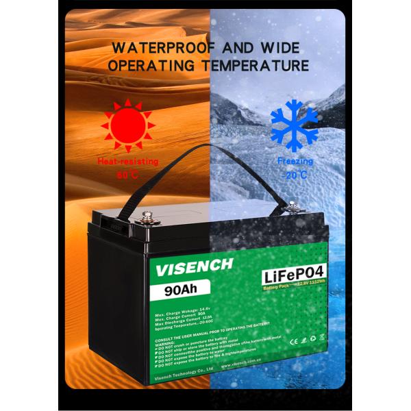 Visench Deep Cycle Storage Energy System 12V 70Ah Lifepo4 Rechargeable Lithium Iron Phosphate Battery