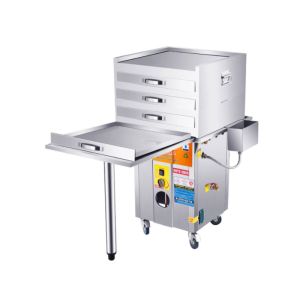 Cheap Price Commercial Chinese Manual Liangpi Machine Laingpi Steamer Steaming