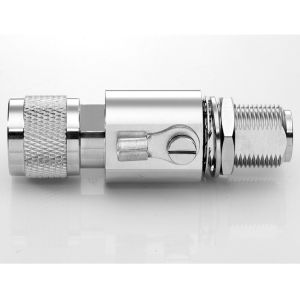 N Male To Female Bulkhead Rf Lightling Arrestor With Flange For Buildings 350V /