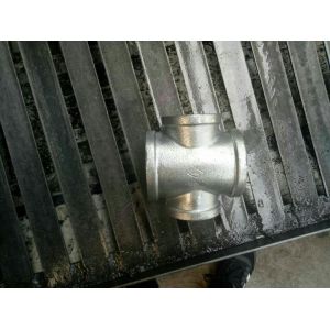 Buy cheap BS Standard GI malleable iron cross with banded ends from wholesalers