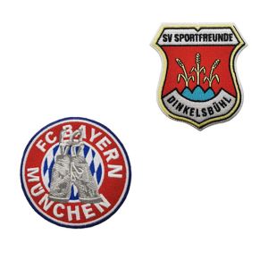 Buy cheap Self Adhesive Embossed Football Team Iron On Patches Washable Cotton Thread from wholesalers