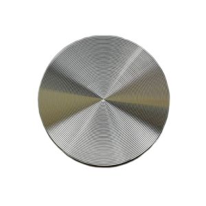 Round Laser Engraved Metal Tags Aluminum Name Plate With CD Grain Anti Scratch