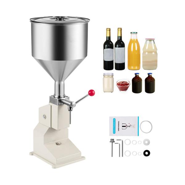 China Manual Honey Processing Machine 12L Hopper Bottling Filling Machine on sale