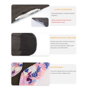 Buy cheap Bamboo Charcoal Reusable Sanitary Pads For Heavy Flow Menstrual Pads Washable from wholesalers