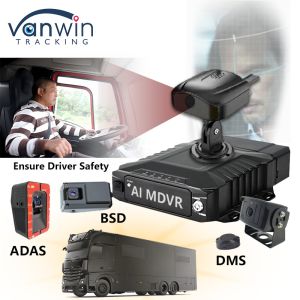 Buy cheap H.265 8CH HDD Mobile DVR Advanced Driving DSM ADAS BSD AI Pedestrian Sensor Monitoring System from wholesalers