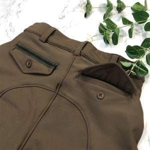 Buy cheap 320gsm Horse Riding Pants 6-15 Years Old Boys Brown Knee Silicone Eqeustrian Breeches from wholesalers