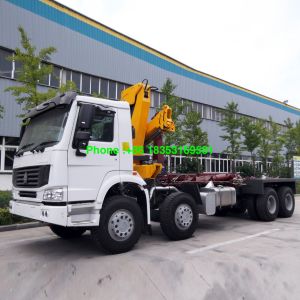 Buy cheap 10T 6500mm Cargo Box Sinotruk Howo7 Truck Mounted Crane from wholesalers
