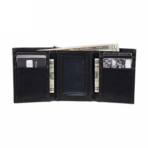 Buy cheap Genuine Leather Men's Trifold Chain Wallet Anti-Theft Design and Credit Card Pockets from wholesalers