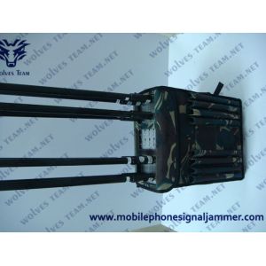 Buy cheap High Power GPS WIFI Cell Phone Signal Jammer 8 Bands Military Backpack 200M Range from wholesalers